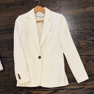 Reiss Cream Blazer with Button Accents